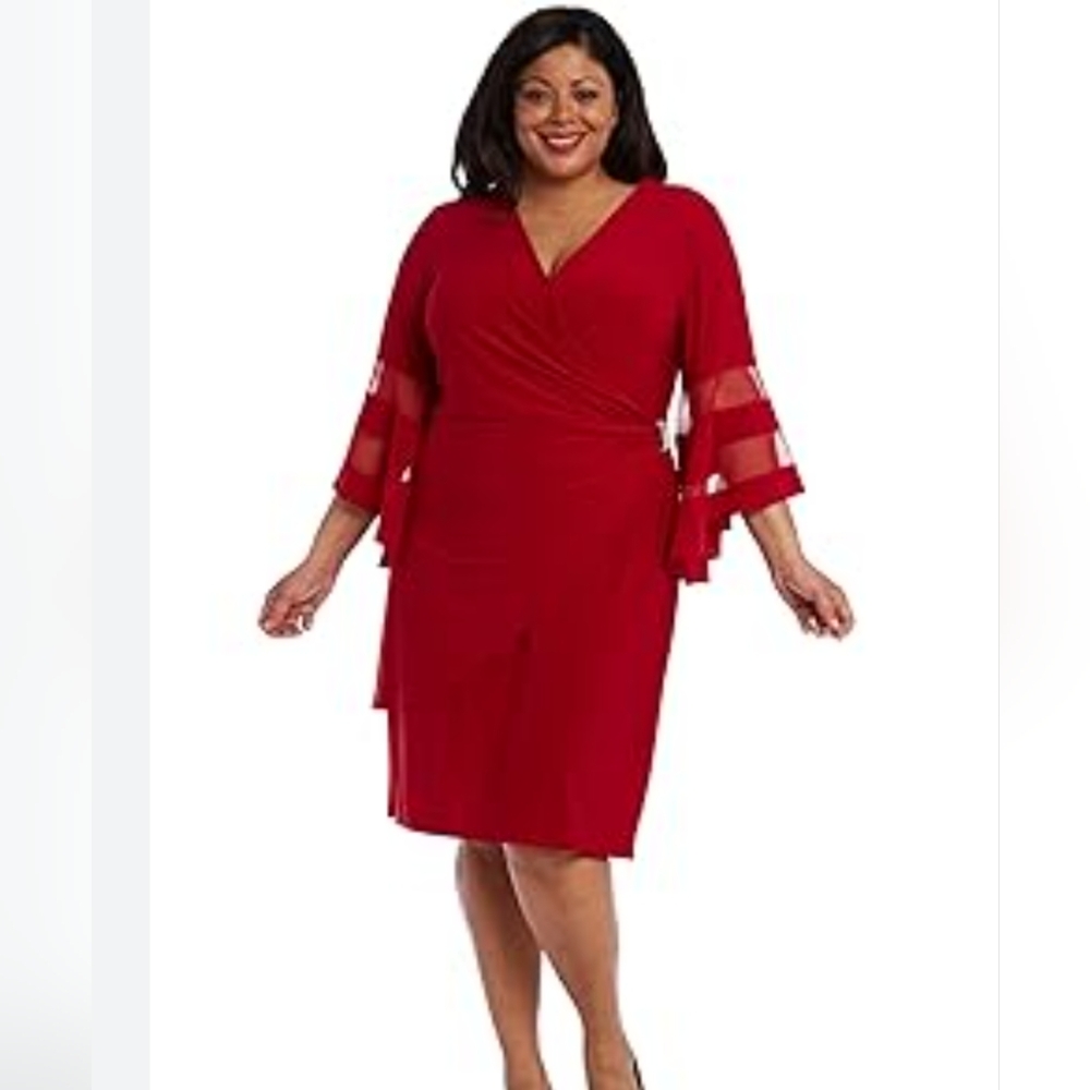 R & M Richards Red Midi Dress